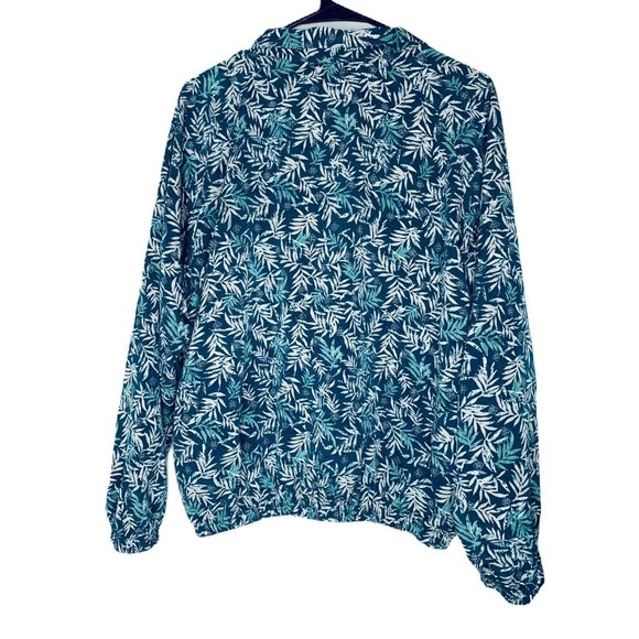 Bette & Court Woman Wind‎ Jacket  Leafs 1/2 Zip Pullover Pockets Size M(0520) - Picture 2 of 8